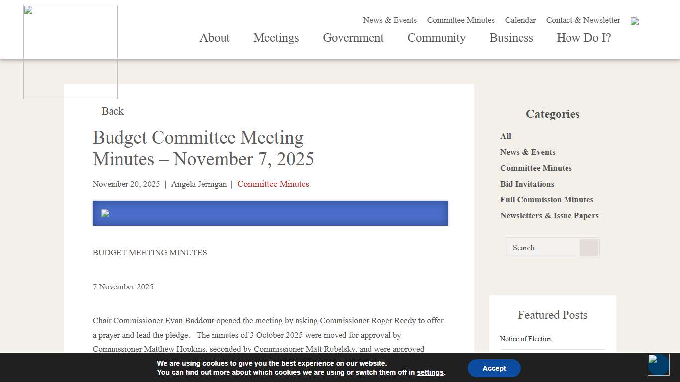 Budget Committee Meeting Minutes - November 7, 2025 - Giles County, TN