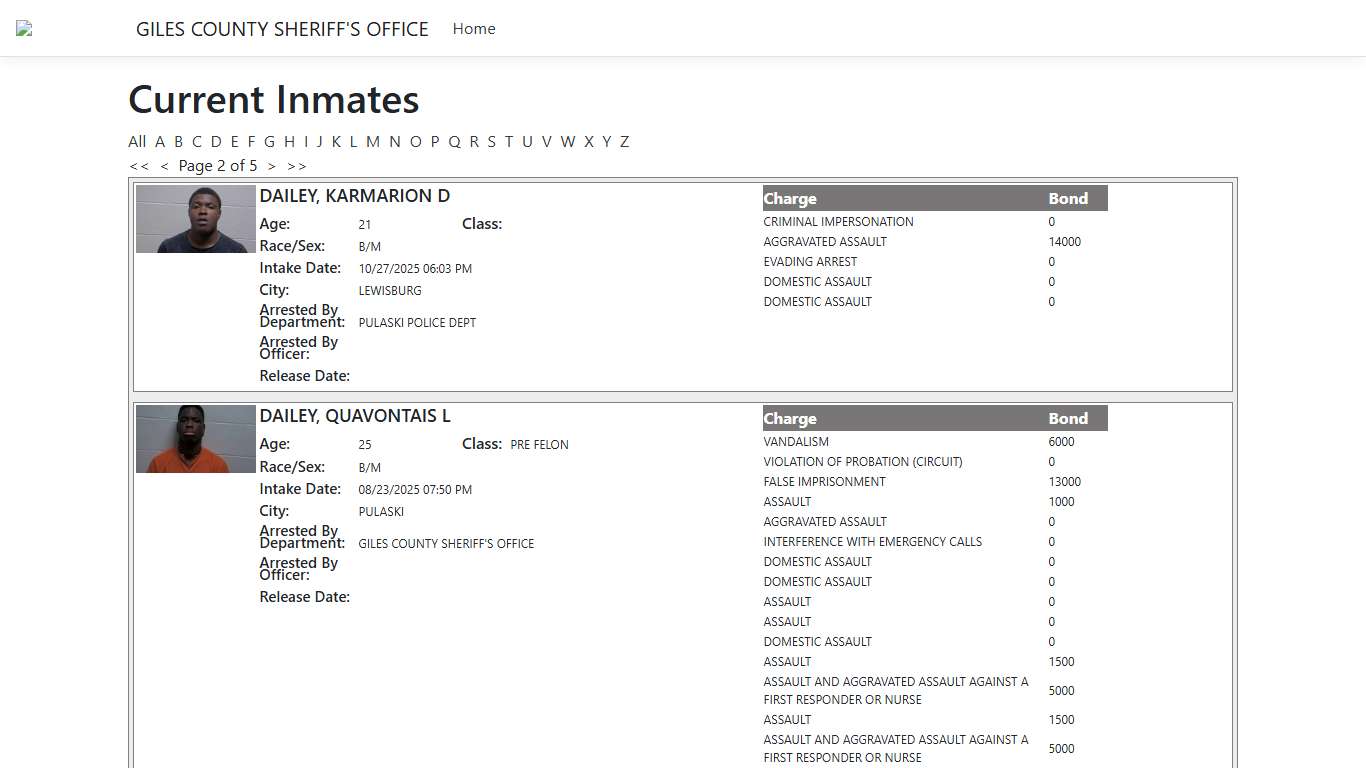 Inmates - ISOMS Portal